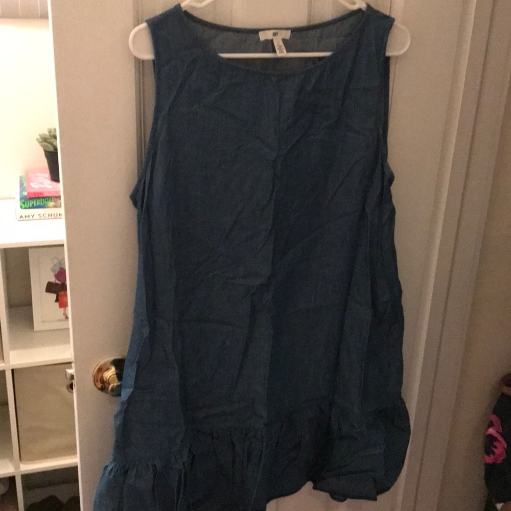 Nordstrom BP Chambray Drop-Waist Dress XL